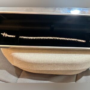 White Gold Plated with Lab created Diamond tennis bracelet